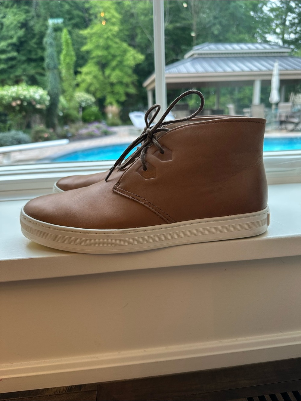 Sorel Tan Leather Chukka Boots with White Cup Sole